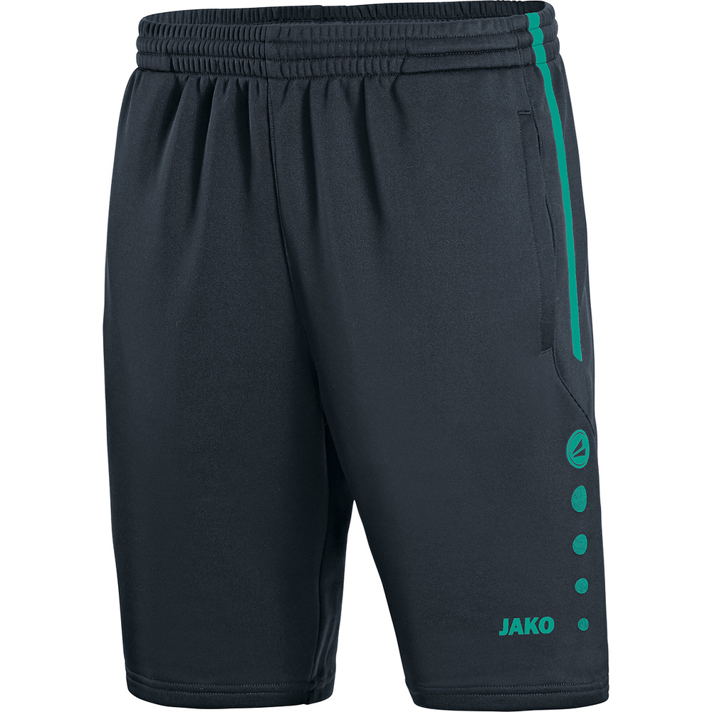 SHORT DE ENTRENAMIENTO JAKO ACTIVE, ANTRACITA-TURQUESA HOMBRE. S M L XL 2XL 3XL 