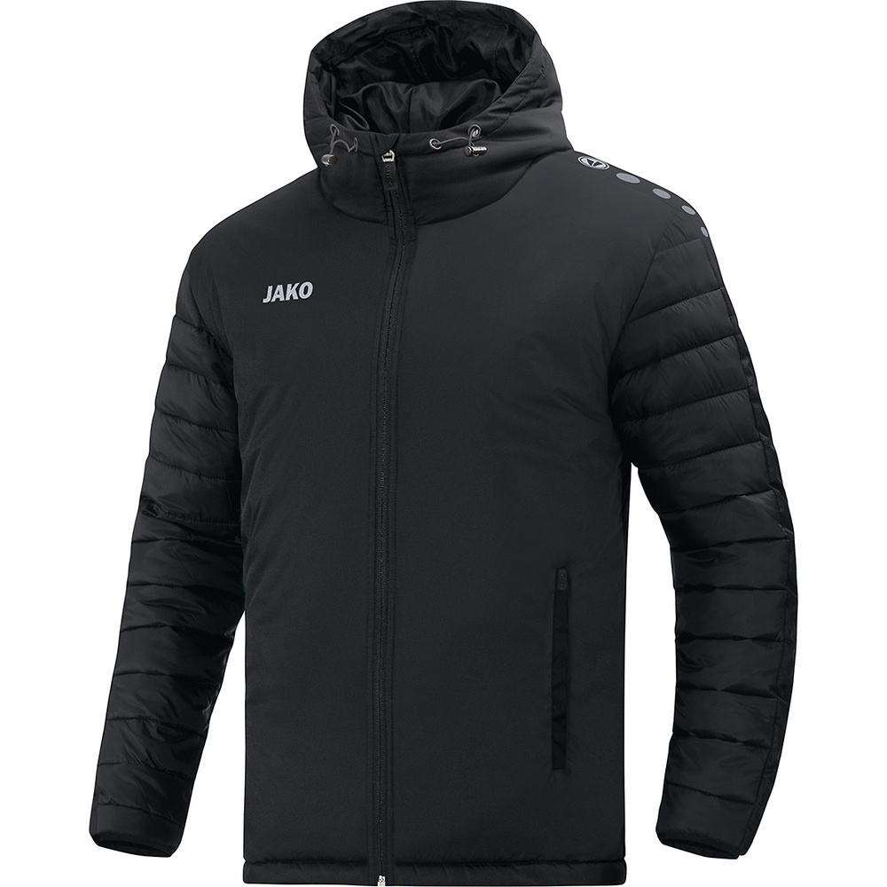 CHAQUETA DE INVIERNO JAKO TEAM, NEGRO HOMBRE. S M L XL 2XL 3XL 4XL 