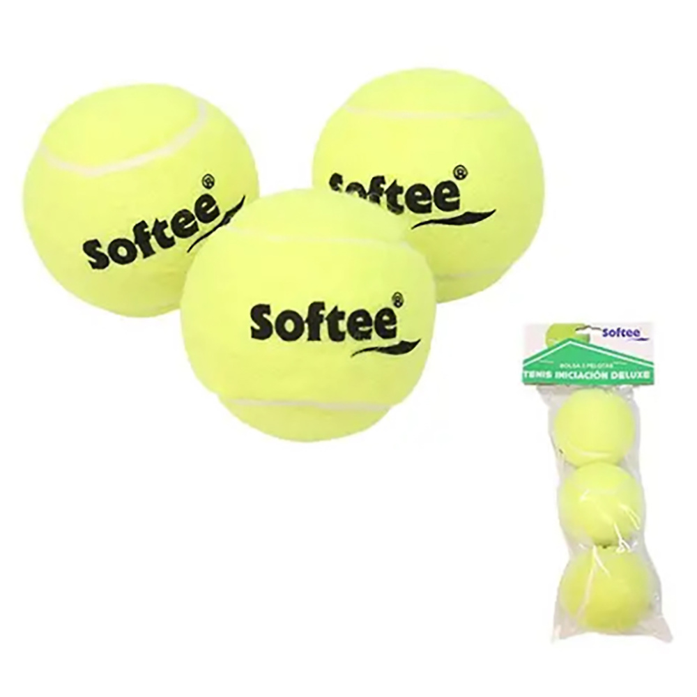 BOLSA 3 PELOTAS DE TENIS SOFTEE INICIACIÓN DELUXE. 