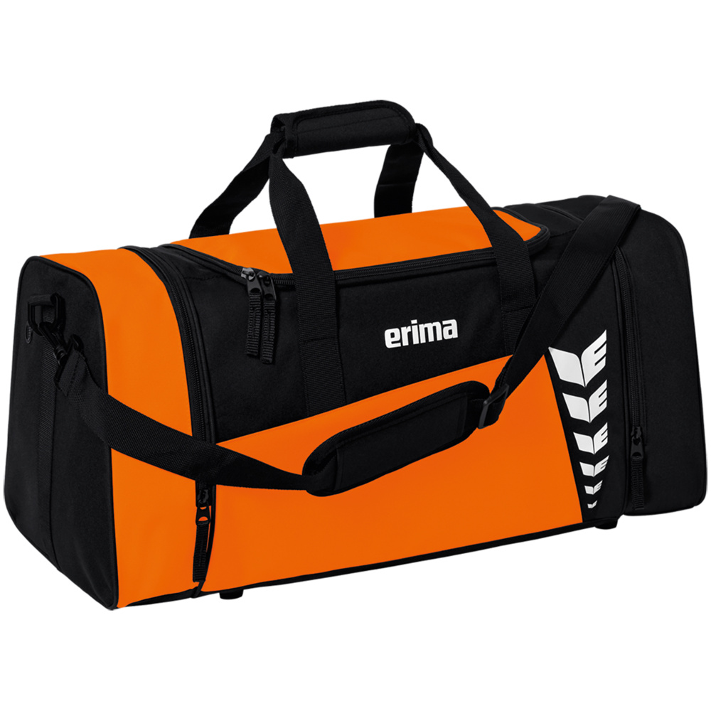 BOLSA DE DEPORTE ERIMA SIX WINGS, NARANJA-NEGRA. S M L 