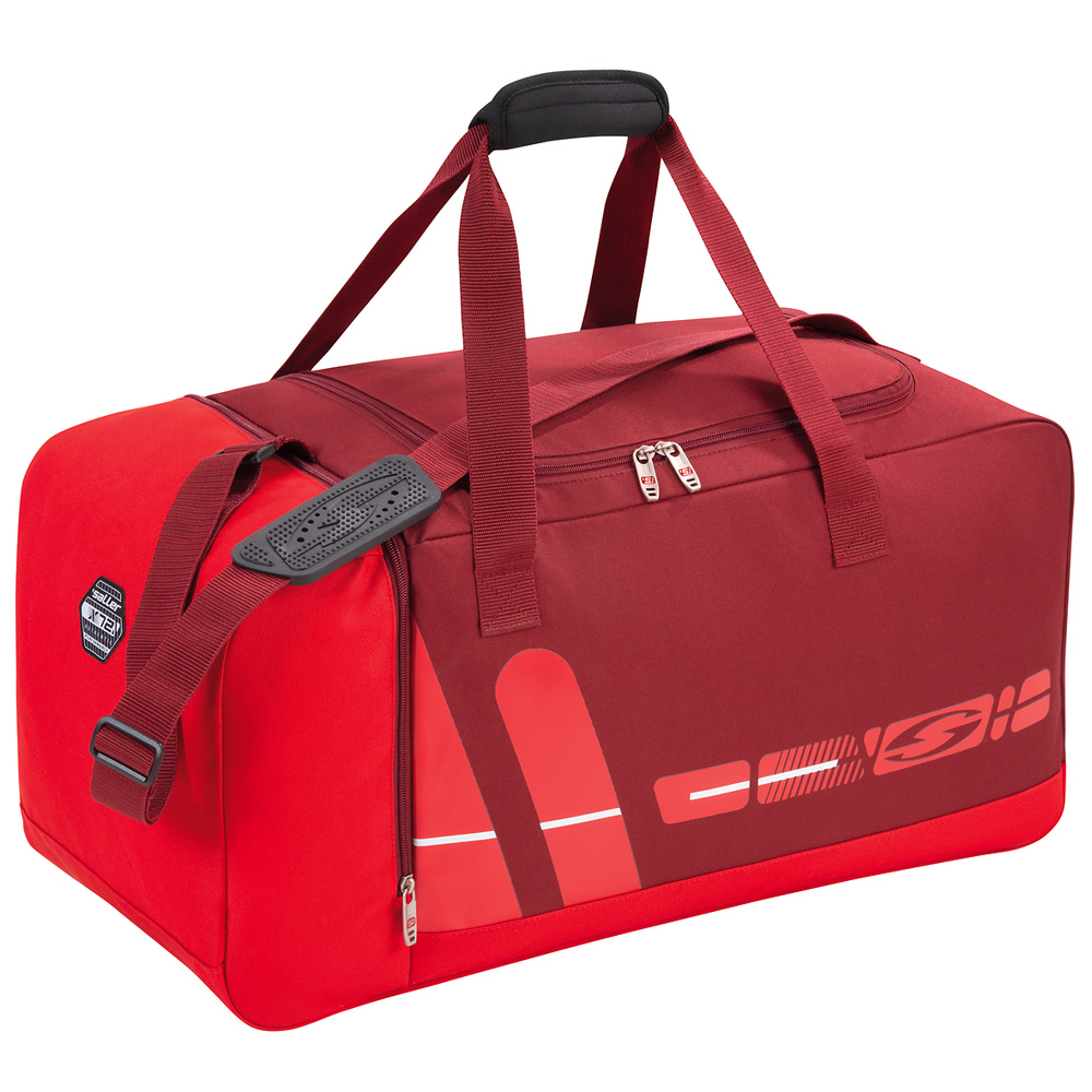 BOLSA DE DEPORTE SALLERX.72, ROJO-BURDEOS-BLANCO. 