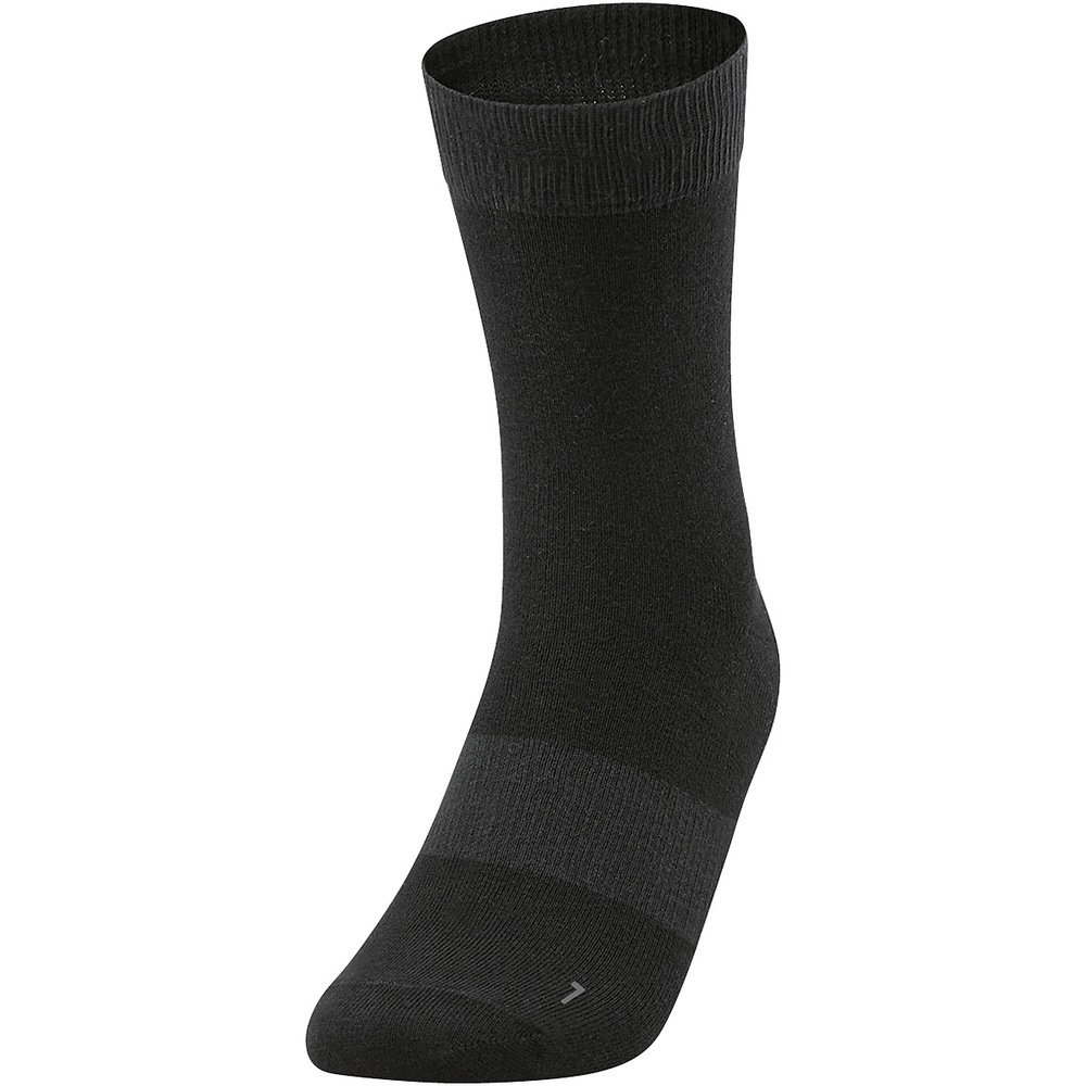 CALCETINES DE OCIO JAKO PACK DE 3, NEGRO. 3 (35-38) 4 (39-42) 5 (43-46) 6 (47-50) 