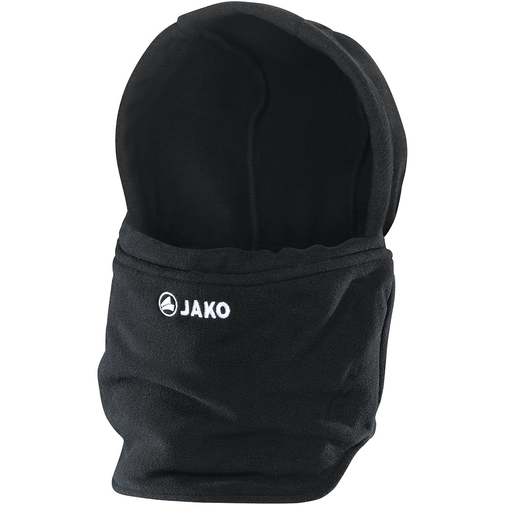 CALENTADOR DE CUELLO CON GORRO JAKO, NEGRO. JUNIOR SENIOR 