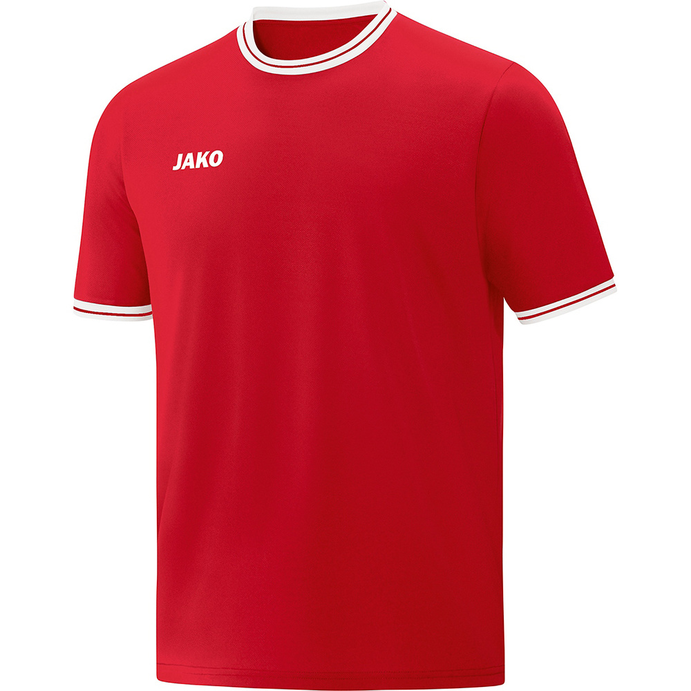 CAMISETA CUBRE JAKO CENTER 2.0, ROJA-BLANCA HOMBRE. S M L XL 2XL 3XL 