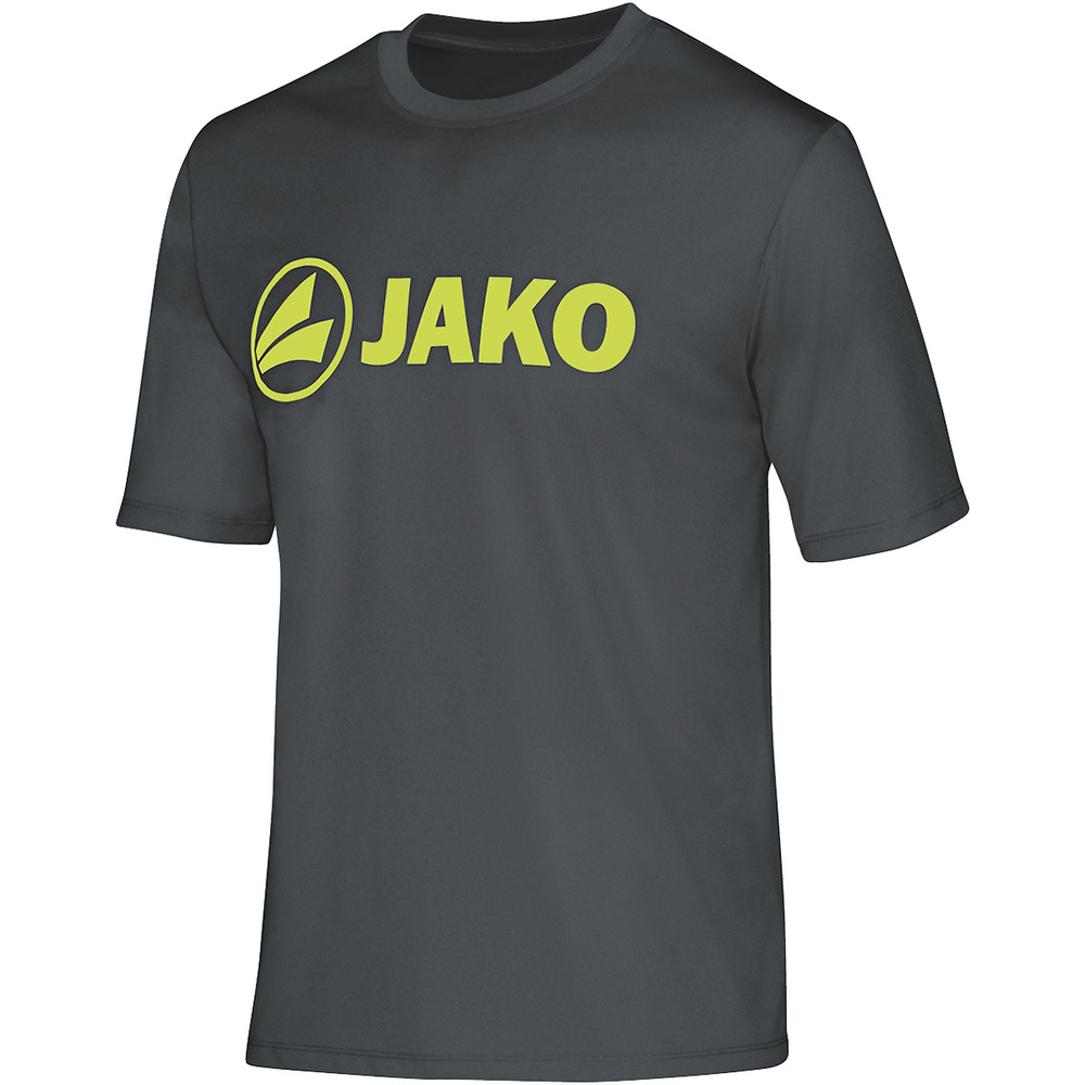 CAMISETA FUNCIONAL JAKO PROMO, ANTRACITA-LIMA HOMBRE. S M L XL 2XL 3XL 4XL 