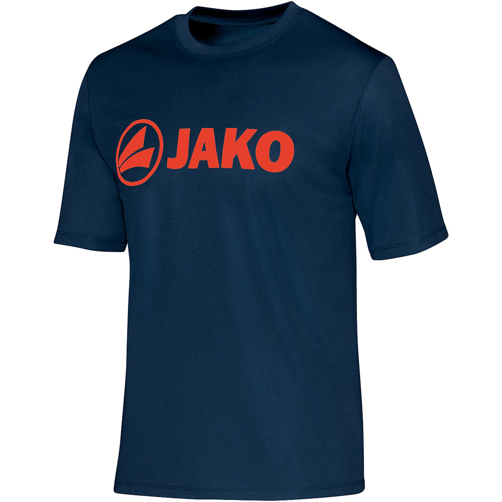 CAMISETA FUNCIONAL JAKO PROMO, MARINO-LLAMA HOMBRE. S M L XL 2XL 3XL 4XL 