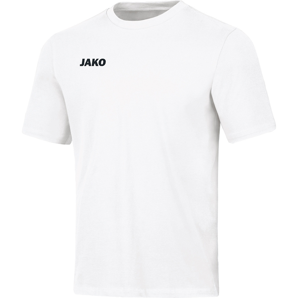 CAMISETA JAKO BASE, BLANCA HOMBRE. S M L XL 2XL 3XL 4XL 