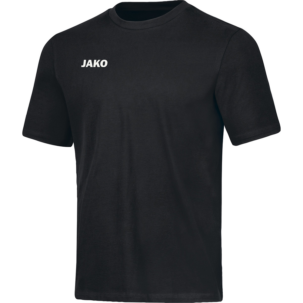 CAMISETA JAKO BASE, NEGRA HOMBRE. S M L XL 2XL 3XL 4XL 