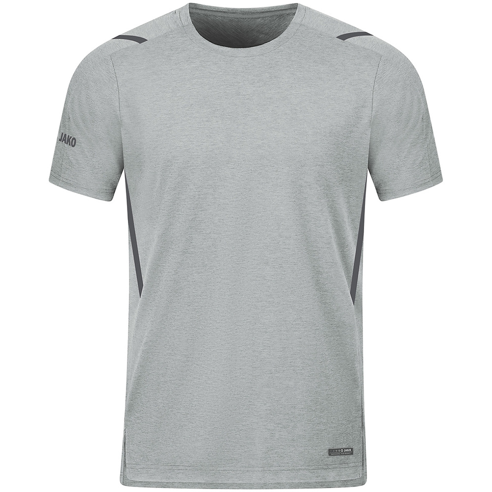 CAMISETA JAKO CHALLENGE MANGA CORTA, GRIS MELANGE-ANTRACITA HOMBRE. S M L XL 2XL 3XL XL 