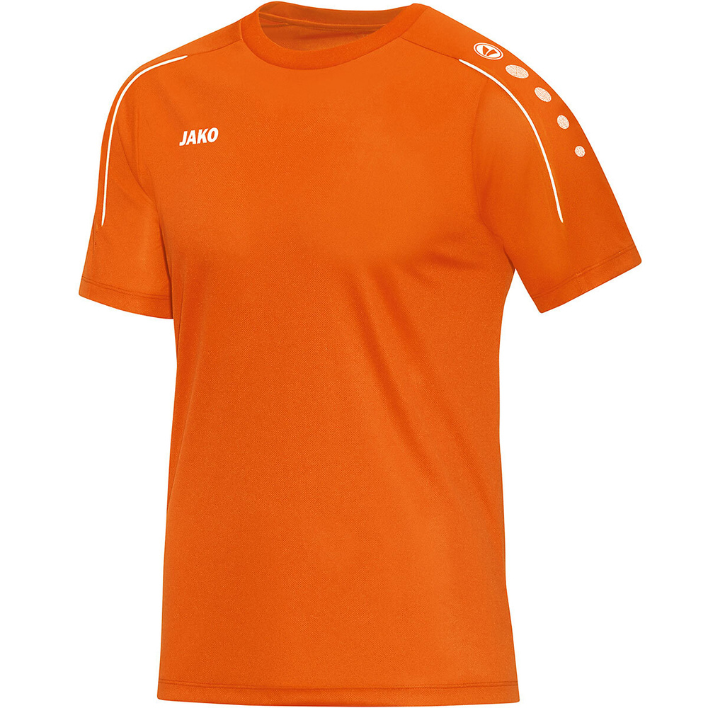 CAMISETA JAKO CLASSICO MANGA CORTA, NARANJA HOMBRE. S M L XL 2XL 3XL 4XL 