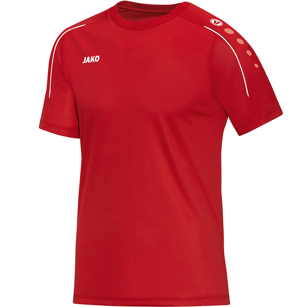 CAMISETA JAKO CLASSICO MANGA CORTA, ROJA NIÑO. 116 128 140 152 164 