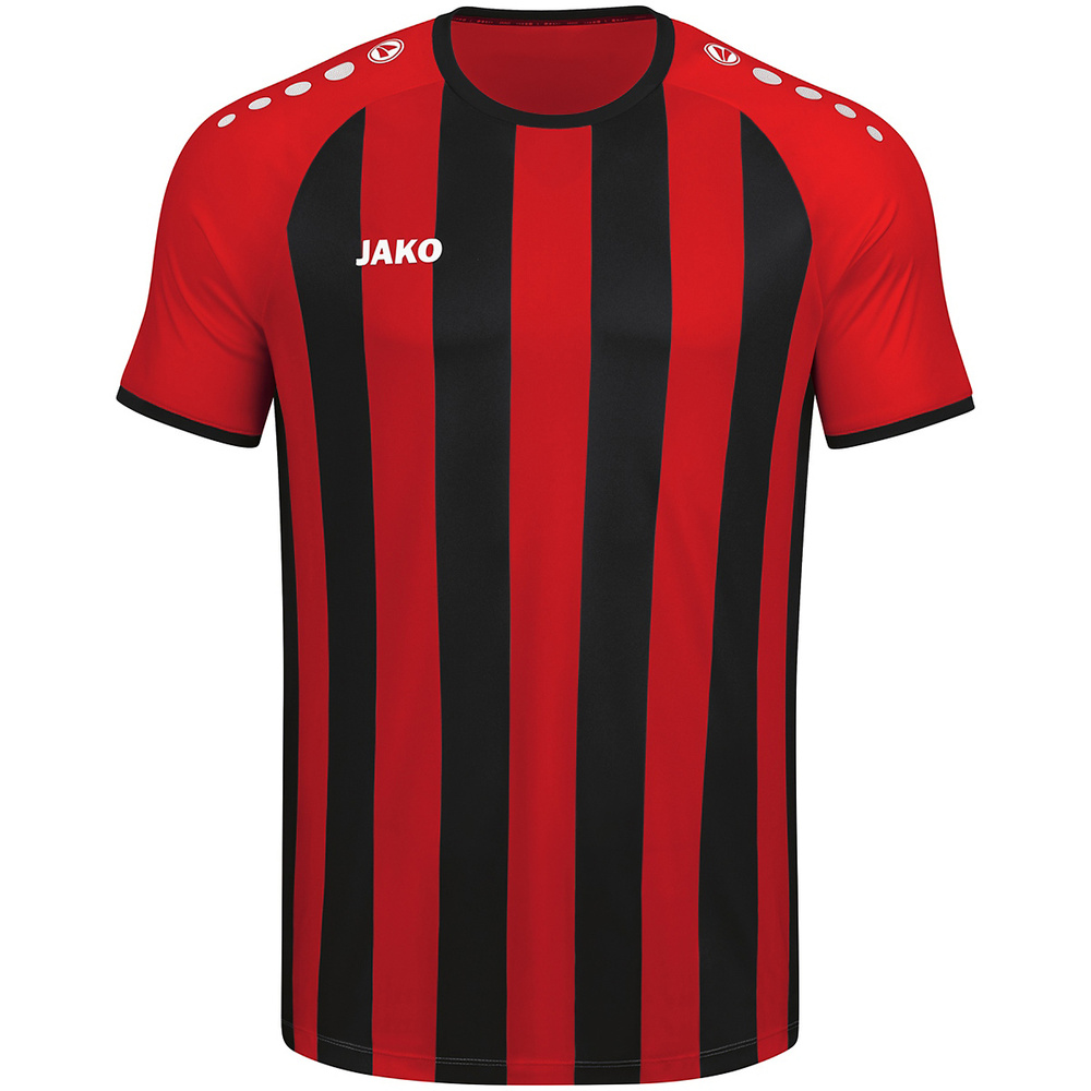 CAMISETA JAKO INTER MANGA CORTA, ROJA-NEGRA NIÑO. 128 140 152 164 