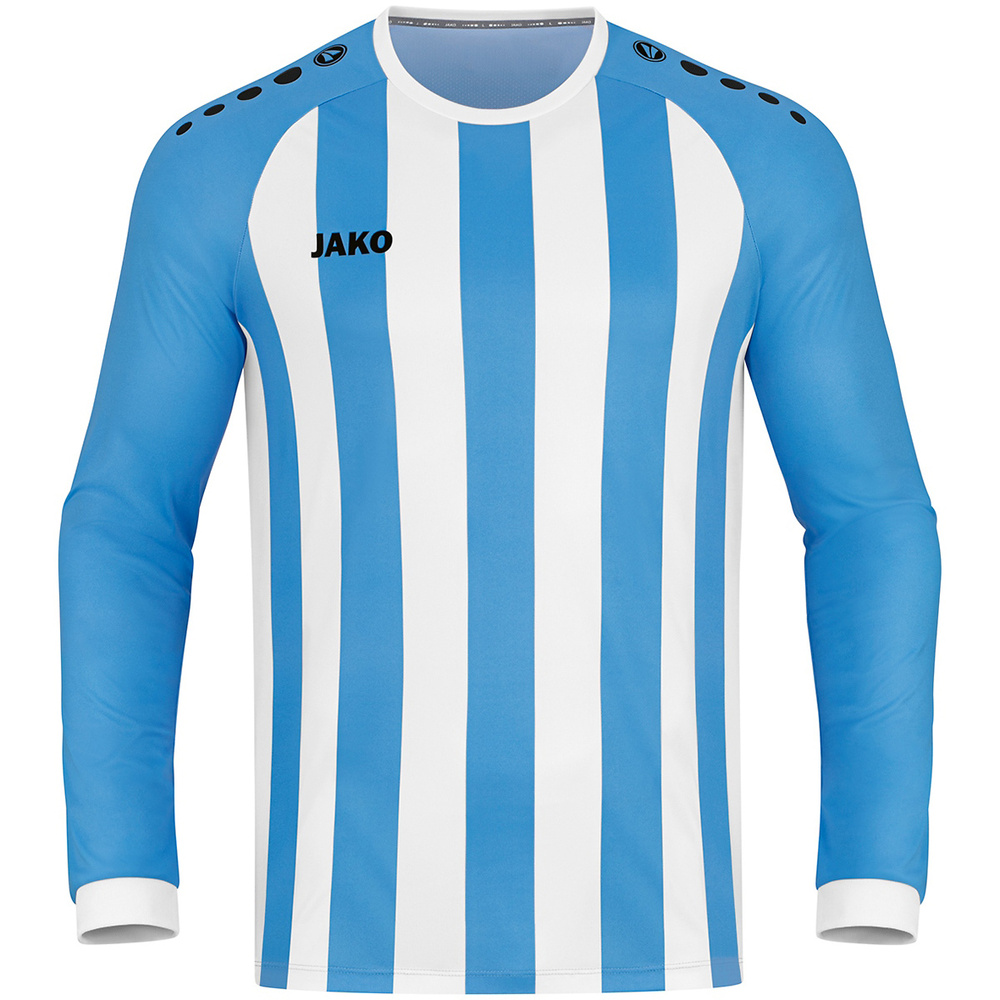 CAMISETA JAKO INTER MANGA LARGA, CELESTE-BLANCA NIÑO. 116 128 140 152 164 