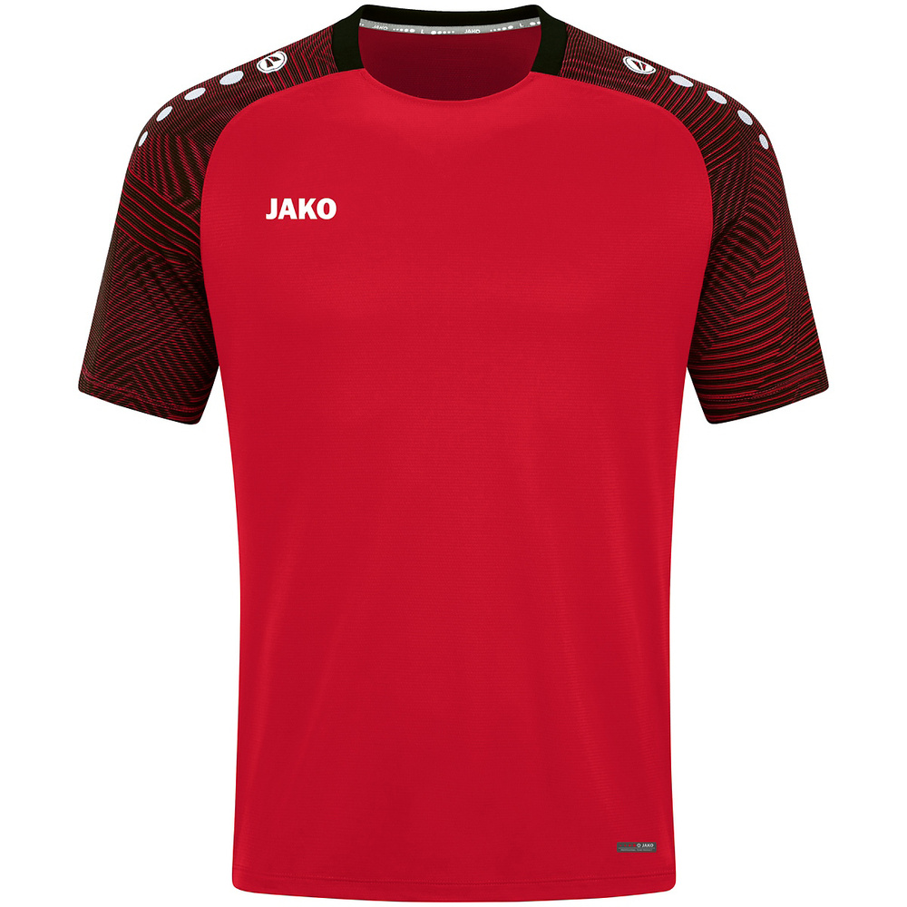 CAMISETA JAKO PERFORMANCE, ROJA-NEGRA HOMBRE. S M L XL 2XL 3XL 4XL 