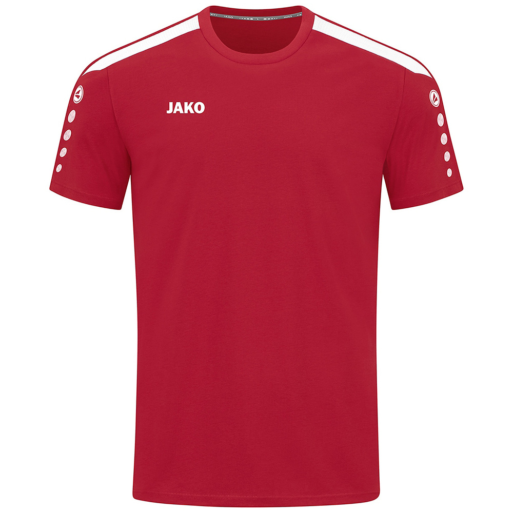 CAMISETA JAKO POWER, ROJA-BLANCA NIÑO. 128 140 152 164 