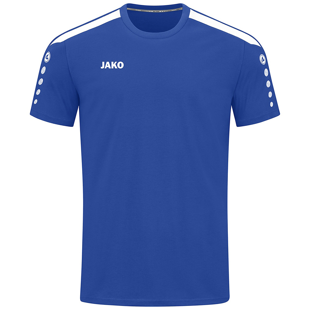 CAMISETA JAKO POWER, ROYAL-BLANCA HOMBRE. ss M L XL 2XL 3XL 4XL 