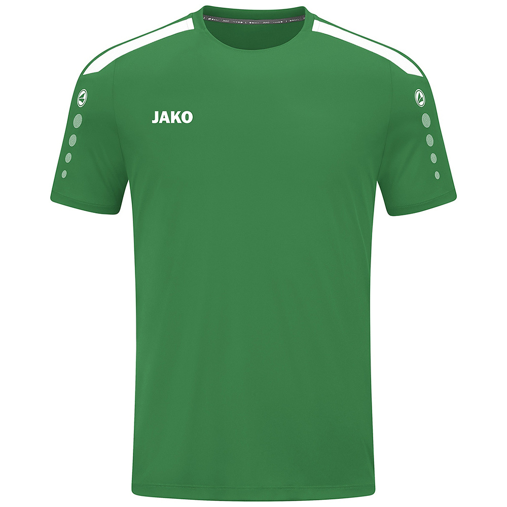 CAMISETA JAKO POWER MANGA CORTA, VERDE-BLANCA HOMBRE. 2XL 3XL 4XL L M S XL 