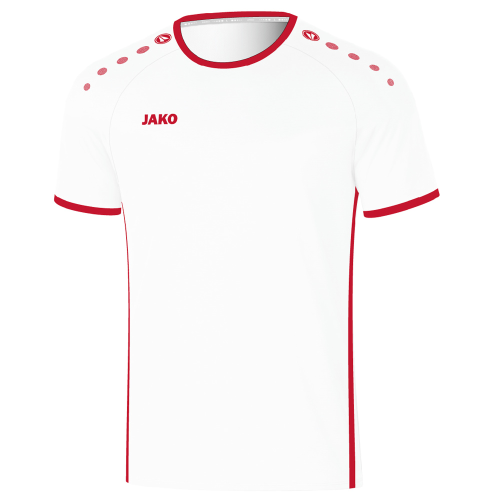 CAMISETA JAKO PRIMERA MANGA CORTA, BLANCA-ROJA HOMBRE. S M L XL 2XL 