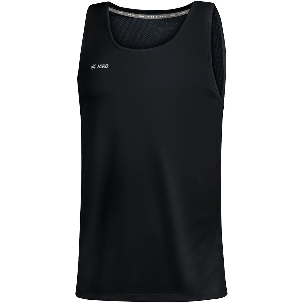 CAMISETA JAKO RUN 2.0 SIN MANGAS, NEGRA HOMBRE. S M L XL 2XL 