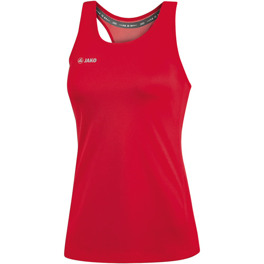 CAMISETA JAKO RUN 2.0 SIN MANGAS, ROJA MUJER. 34 36 38 40 42 44 