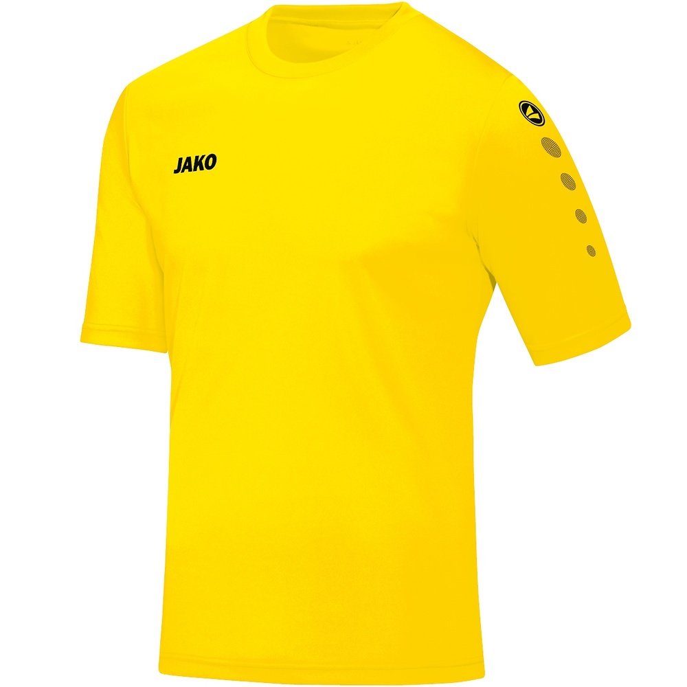 CAMISETA JAKO TEAM MANGA CORTA, AMARILLA NIÑO. 104 116 128 140 152 164 