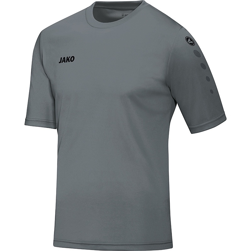 CAMISETA JAKO TEAM MANGA CORTA, GRIS PIEDRA NIÑO. 104 116 128 140 152 164 