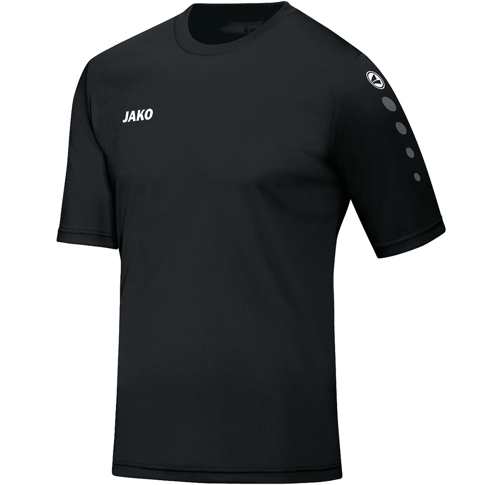 CAMISETA JAKO TEAM MANGA CORTA, NEGRA NIÑO. 104 116 128 140 152 164 