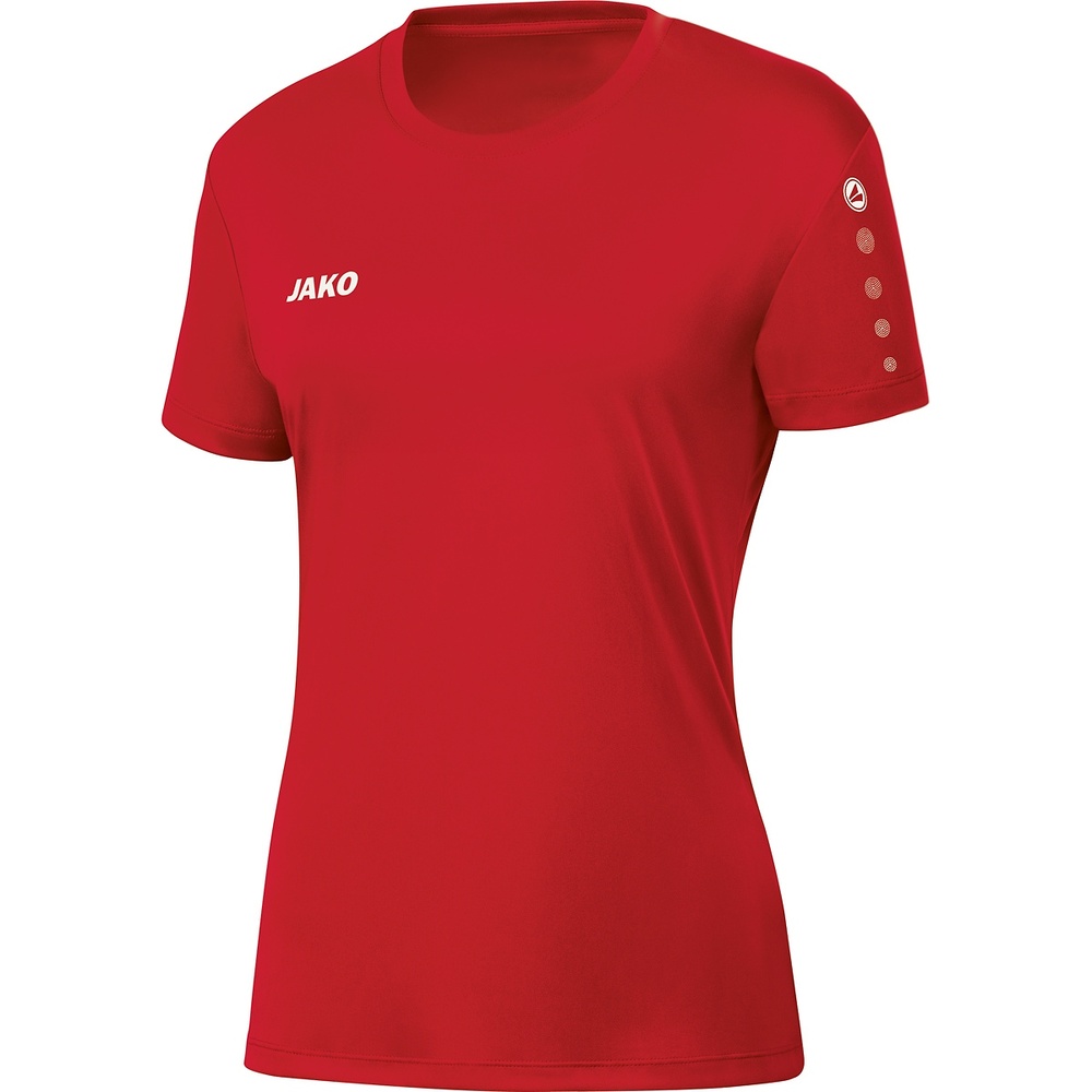 CAMISETA JAKO TEAM MANGA CORTA, ROJA MUJER. 34 36 38 40 42 44 