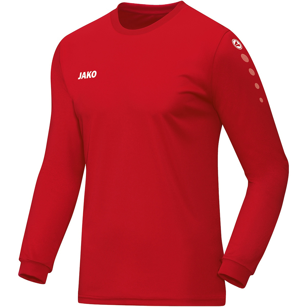 CAMISETA JAKO TEAM MANGA LARGA, ROJA HOMBRE. S M L XL 2XL 3XL 