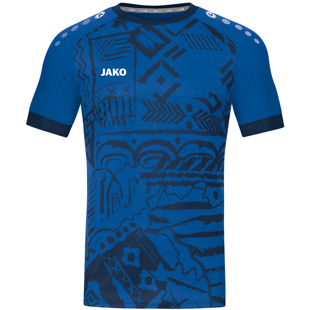 CAMISETA JAKO TROPICANA MANGA CORTA, ROYAL-MARINO NIÑO. 128 140 152 164 