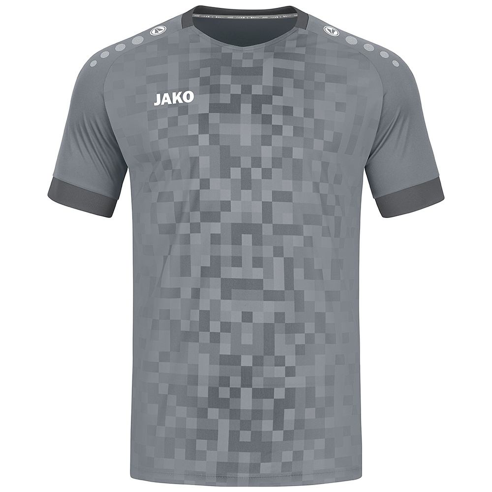 CAMISETA MANGA CORTA JAKO PIXEL, GRIIS PIEDRA UNISEX. S M L XL 2XL 