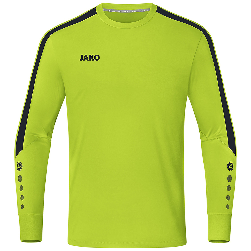 CAMISETA PORTERO JAKO POWER, VERDE FLÚOR-NEGRA NIÑO. 116 128 140 152 164 