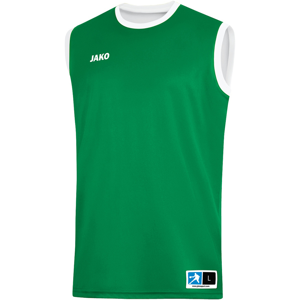 CAMISETA REVERSIBLE JAKO CHANGE 2.0, VERDE-BLANCA HOMBRE. S M L XL 2XL 3XL 