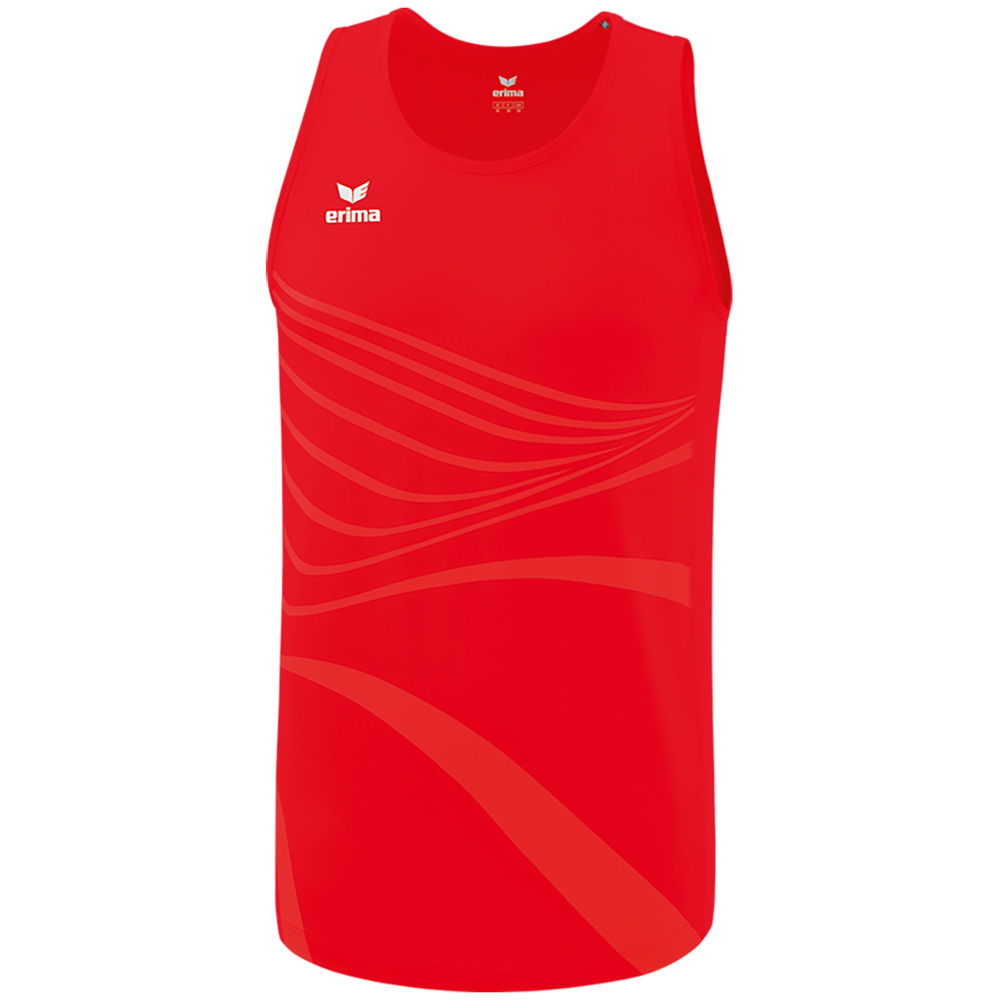 CAMISETA SIN MANGAS ERIMA RACING SINGLET, ROJA HOMBRE. S M L XL 2XL 3XL 