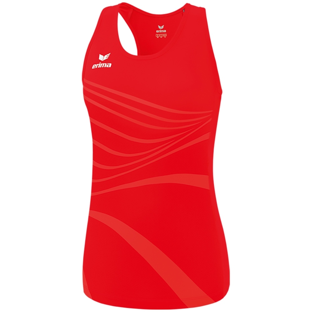 CAMISETA SIN MANGAS ERIMA RACING SINGLET, ROJA MUJER. 34 36 38 40 42 44 