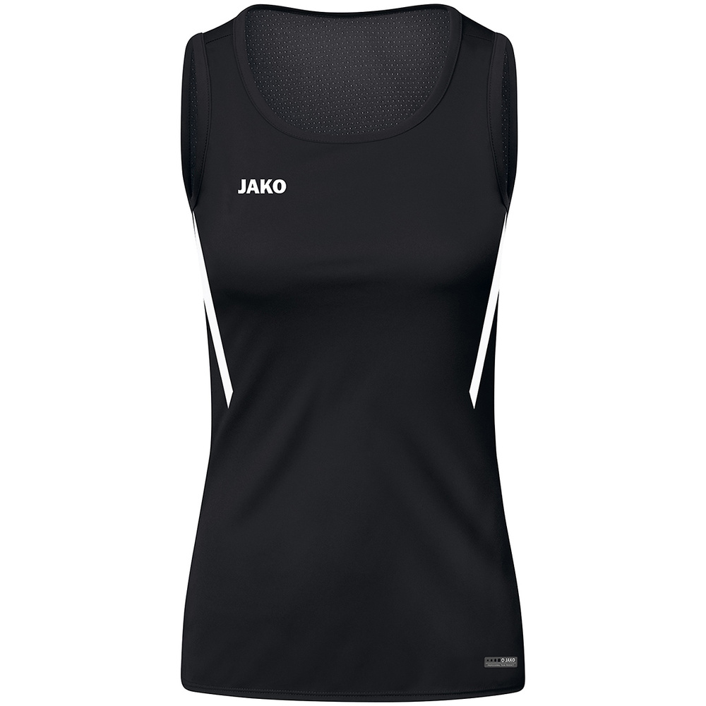 CAMISETA TIRANTES JAKO CHALLENGE, NEGRA-BLANCA MUJER. 34 36 38 40 42 44 