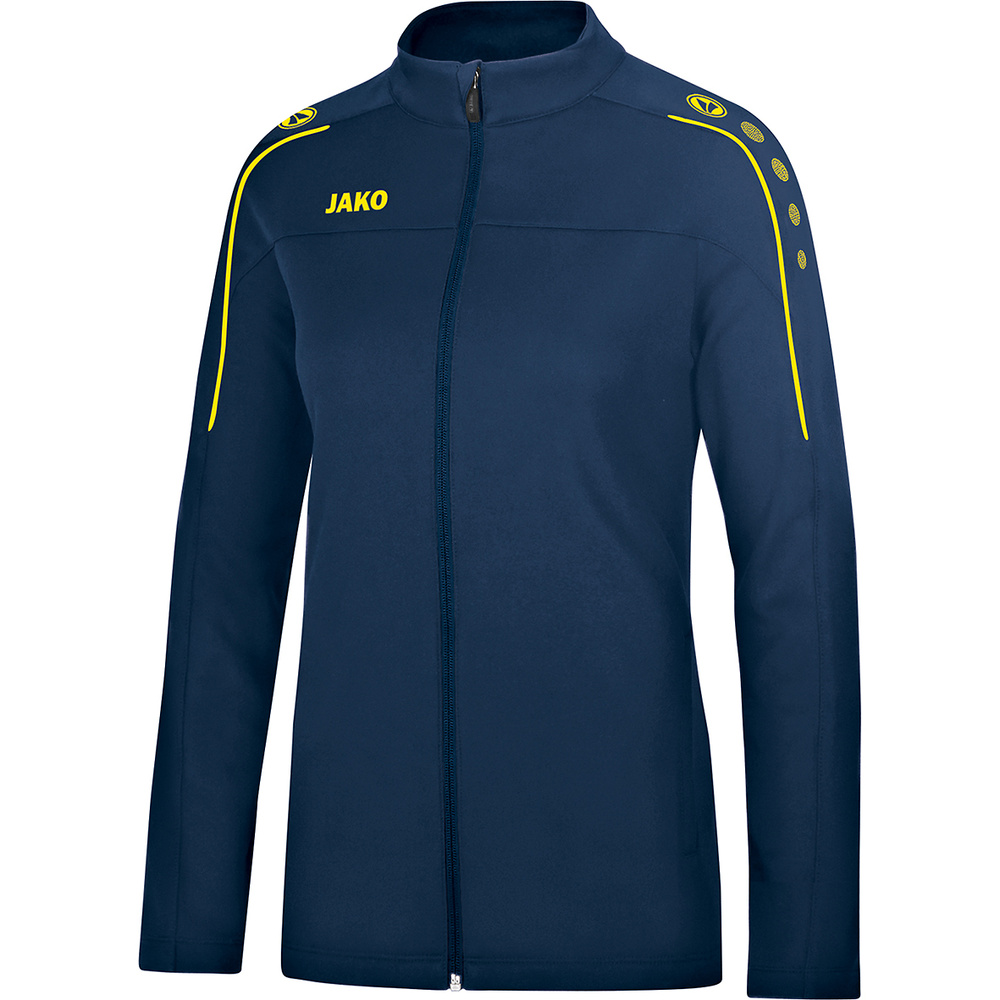 CHAQUETA CHÁNDAL JAKO CLASSICO, MARINO-AMARILLA MUJER. 34 36 38 40 42 44 46 48 