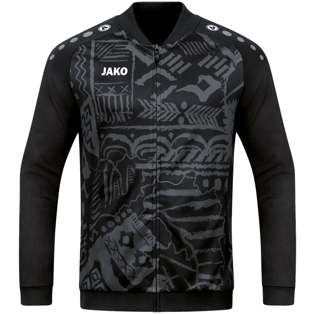 CHAQUETA CHÁNDAL JAKO TROPICANA, NEGRA-ANTRACITA HOMBRE. XS S M L XL 2XL 