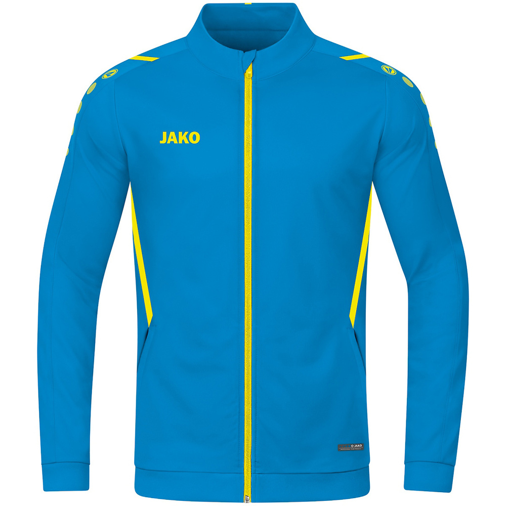 CHAQUETA CHÁNDAL POLIÉSTER JAKO CHALLENGE, AZUL JAKO-AMARILLO NEÓN HOMBRE. S M L XL 2XL 3XL 4XL 