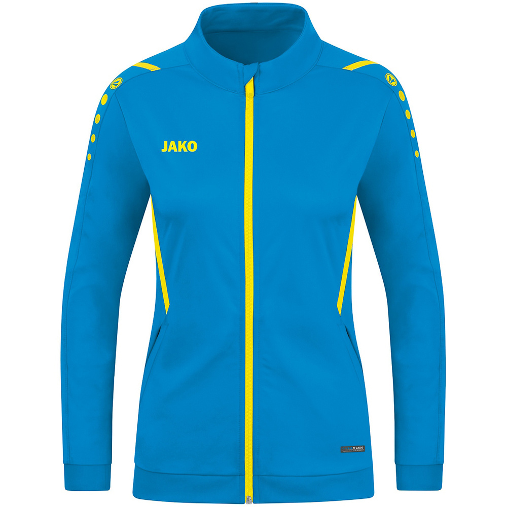 CHAQUETA CHÁNDAL POLIÉSTER JAKO CHALLENGE, AZUL JAKO-AMARILLO NEÓN MUJER. 34 36 38 40 42 44 