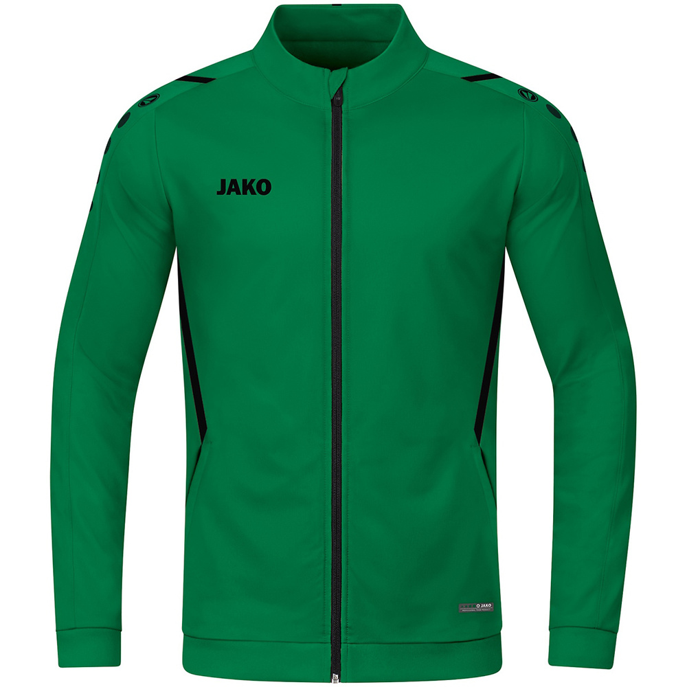 CHAQUETA CHÁNDAL POLIÉSTER JAKO CHALLENGE, VERDE-NEGRA HOMBRE. S M L XL 2XL 3XL 4XL 