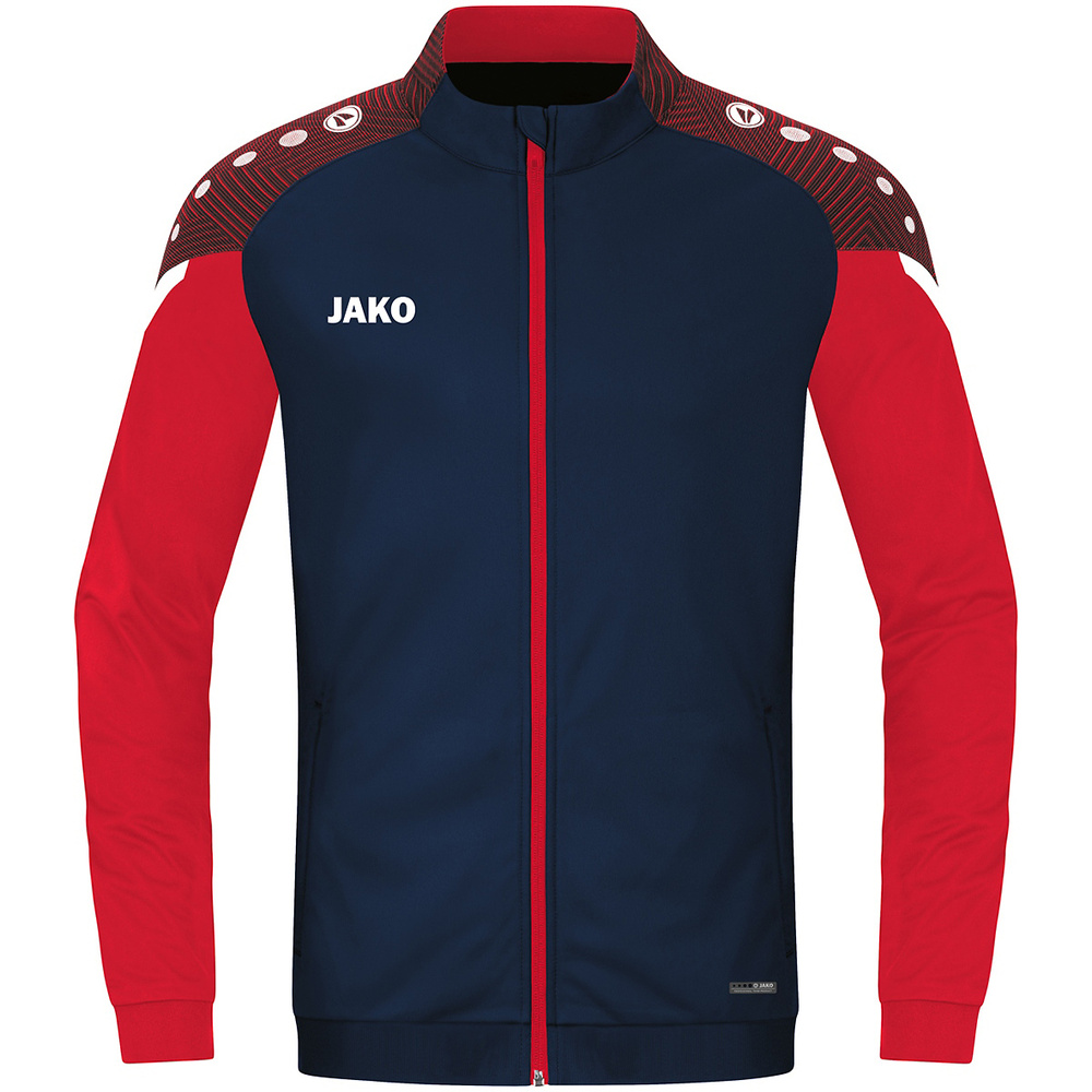 CHAQUETA CHÁNDAL POLIÉSTER JAKO PERFORMANCE, MARINO-ROJA NIÑO. 116 