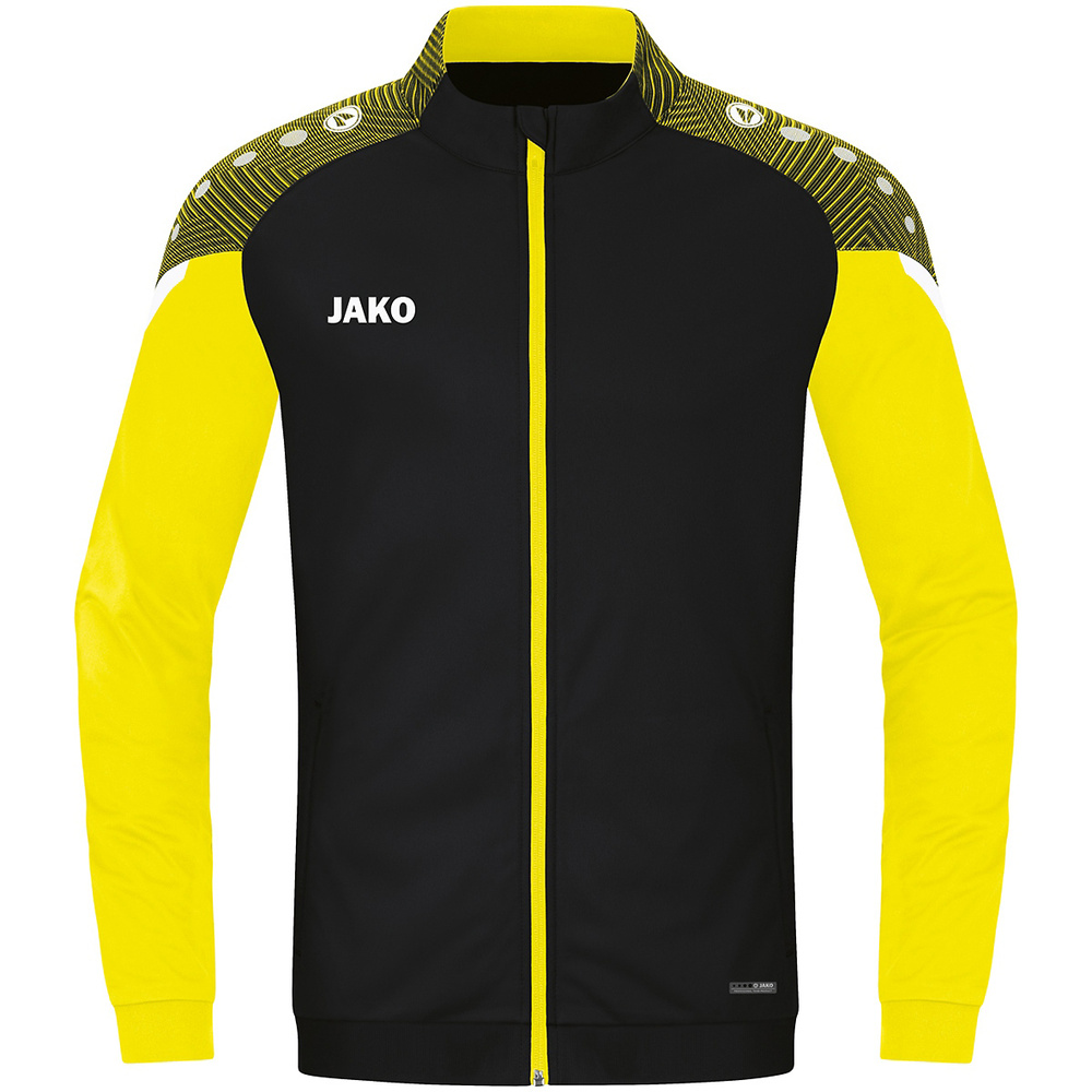 CHAQUETA CHÁNDAL POLIÉSTER JAKO PERFORMANCE, NEGRA-AMARILLA HOMBRE. 2XL 