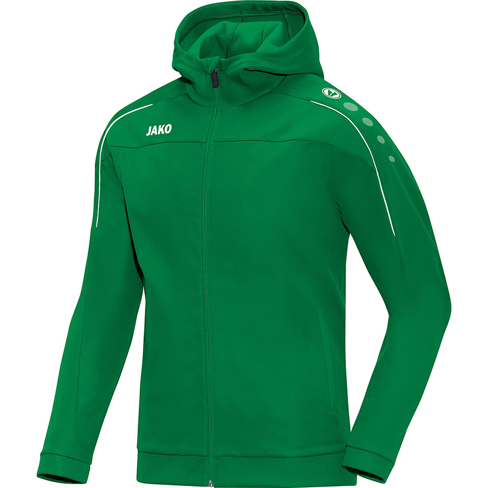 CHAQUETA CON CAPUCHA JAKO CLASSICO, VERDE HOMBRE. S M L XL 2XL 3XL 4XL 