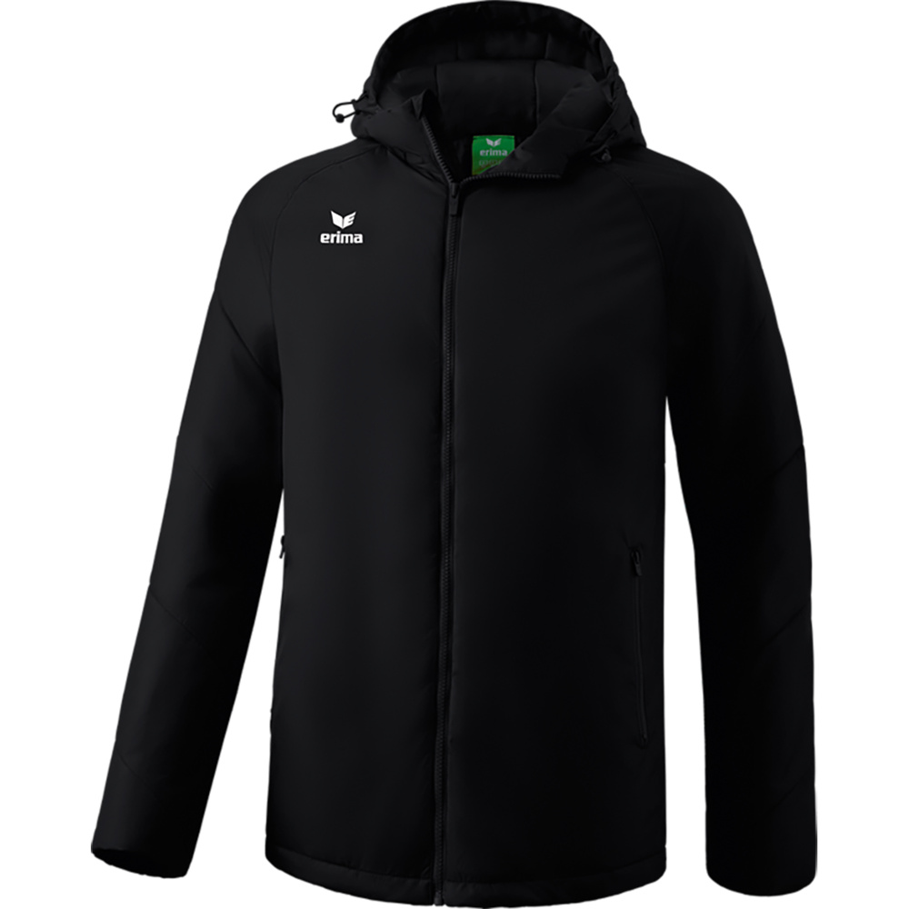 CHAQUETA DE INVIERNO ERIMA TEAM, NEGRA HOMBRE. S M L XL 2XL 3XL 4XL 