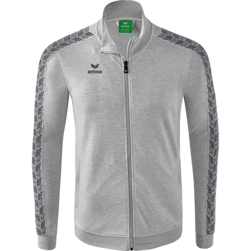 CHAQUETA ERIMA ESSENTIAL TEAM TRACK TOP, GRIS-GRIS PIZARRA NIÑO. 128 140 152 164 