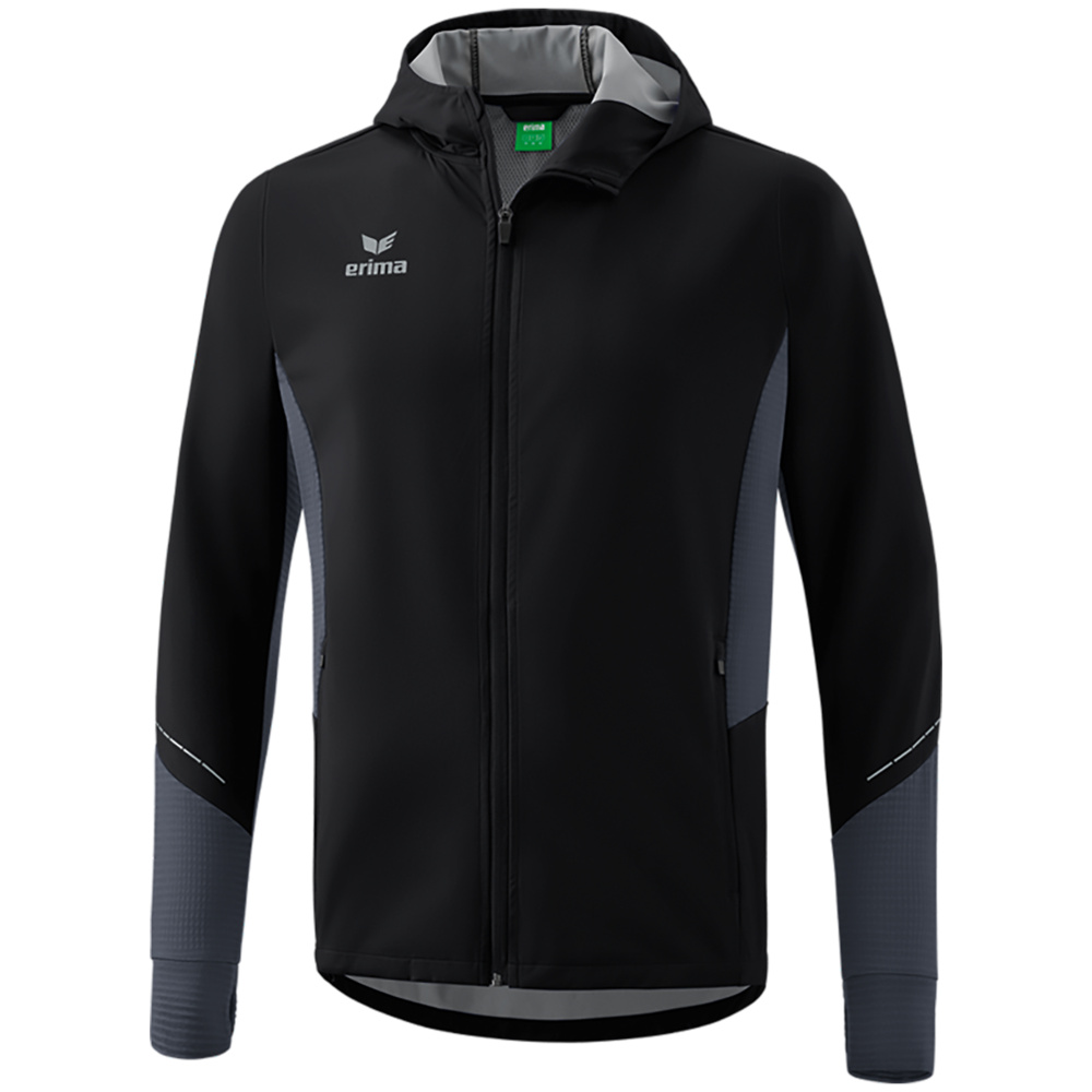 CHAQUETA ERIMA RACING RUNNING, NEGRA NIÑO. 128 140 152 164 