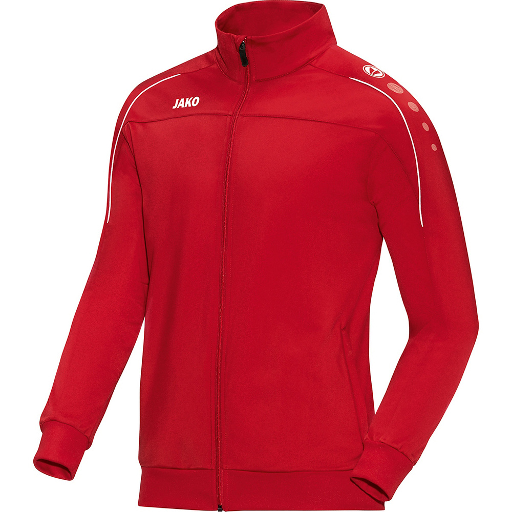 CHAQUETA POLIÉSTER JAKO CLASSICO, ROJA UNISEX. S M XL 2XL 3XL 4XL 