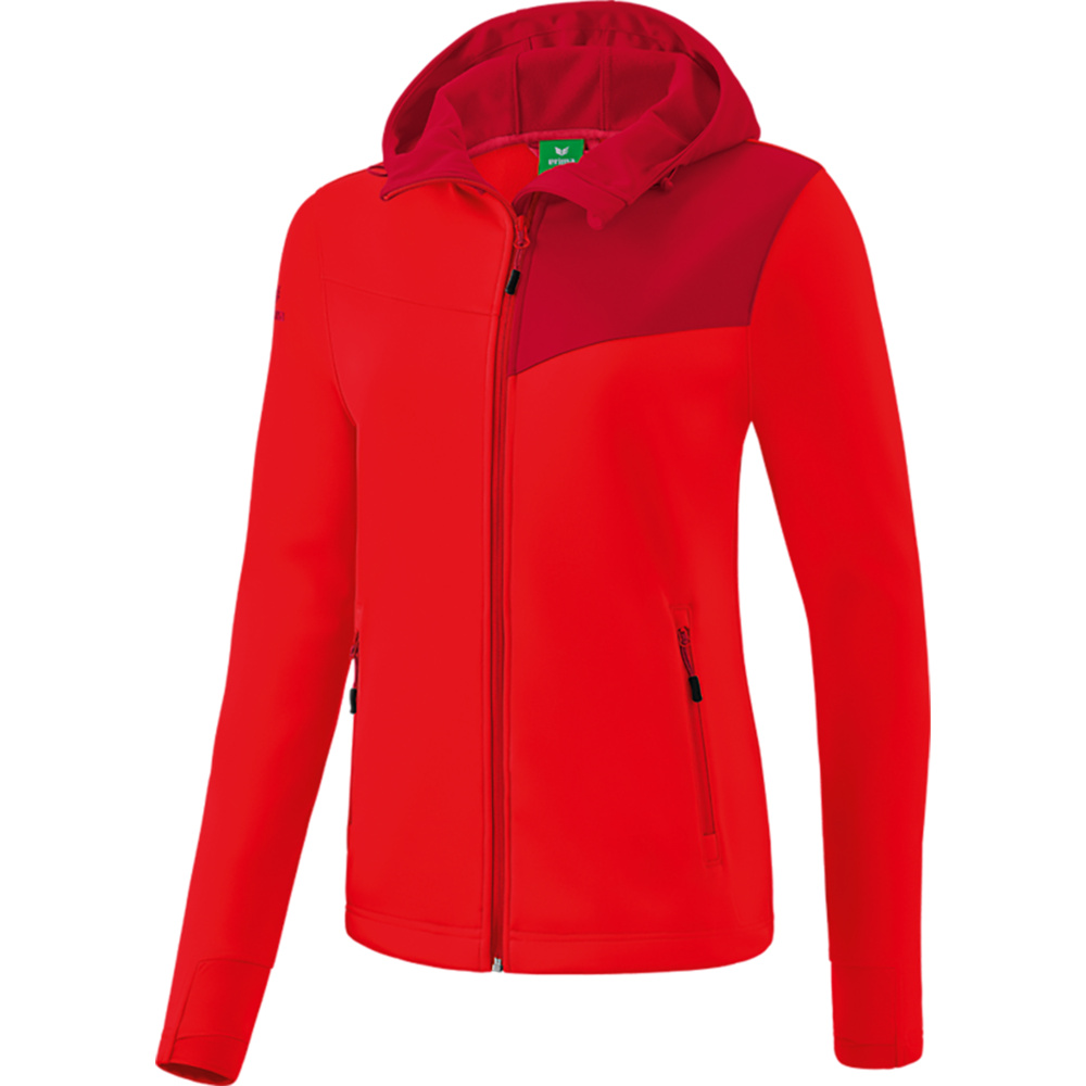 CHAQUETA SOFTSHELL ERIMA PERFORMANCE, ROJO-RUBÍ MUJER. 34 36 38 40 42 44 46 48 