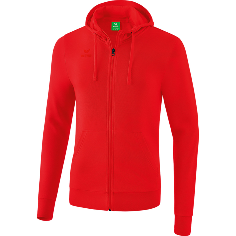 CHAQUETA-SUDADERA CON CAPUCHA ERIMA, ROJA HOMBRE. S M L XL 2XL 3XL 